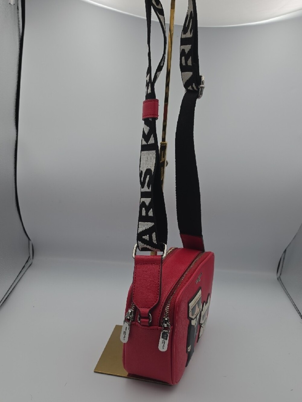 Karl Lagerfeld Red Crossbody Camera Bag W/ Characters & Guitar Strap (NWOT)❤️ - Picture 7 of 16